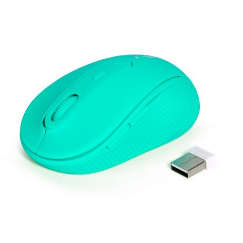 Мышь беспроводная X-Game XM-810OGB, USB, 6 кнопок, 1200/2400 dpi, оптическая, неоново-голубая / Мыши беспроводные