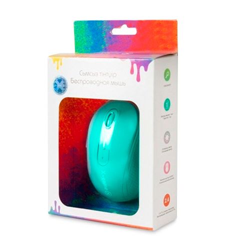 Мышь беспроводная X-Game XM-810OGB, USB, 6 кнопок, 1200/2400 dpi, оптическая, неоново-голубая / Мыши беспроводные №2