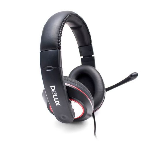 Гарнитура Delux DLH-868, диапозон частот 20-20000 Гц, черная / Гарнитуры №2