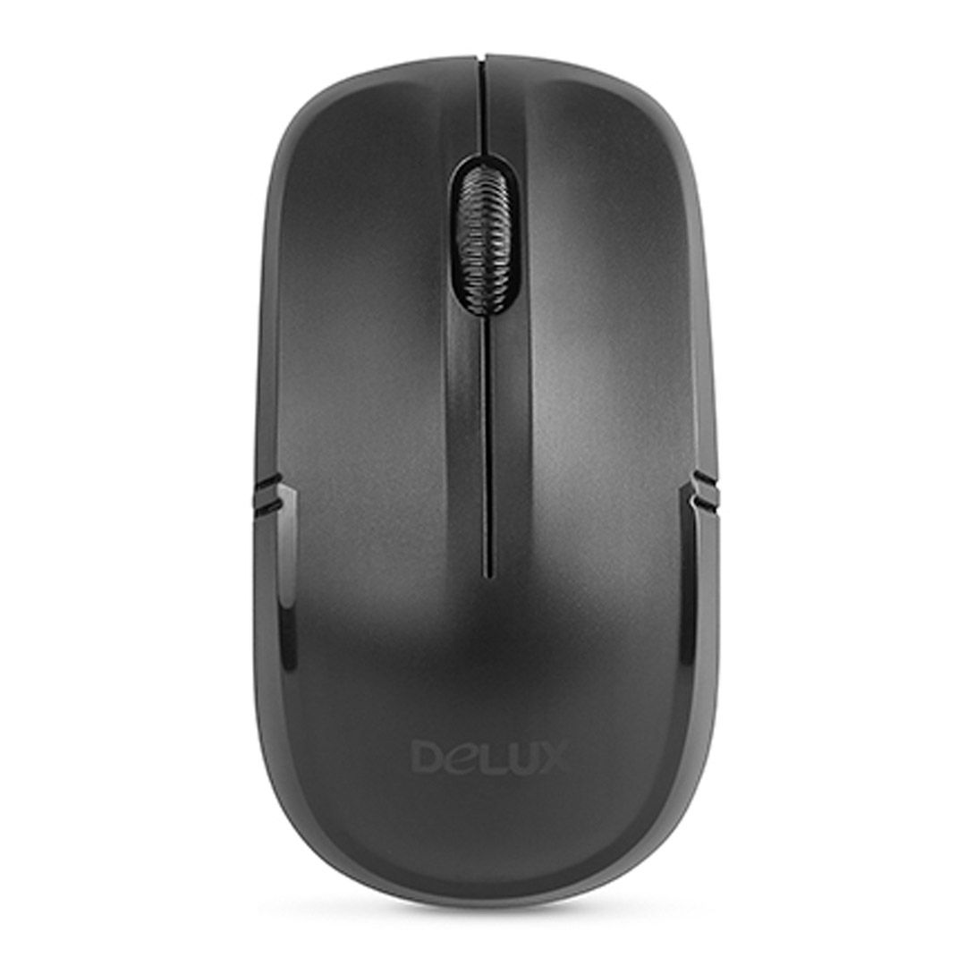Мышь беспроводная Delux DLM-136OGB, USB, 3 кнопки, 1200 dpi, оптическая, черная / Мыши беспроводные