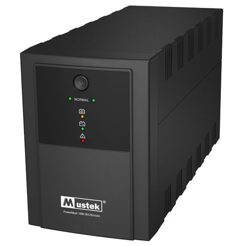 ИБП Mustek PowerMust 1590 LED, 1500ВА/900Вт, черный / Источники бесперебойного питания