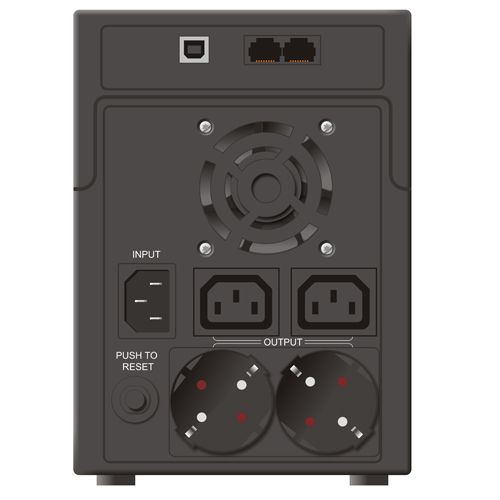 ИБП Mustek PowerMust 1590 LED, 1500ВА/900Вт, черный / Источники бесперебойного питания №2