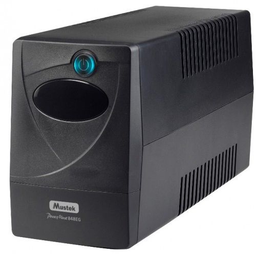 ИБП Mustek PowerMust 636EG, AVR, 2 outlets, обычные розетки, 600ВА/360Вт, черный / Источники бесперебойного питания
