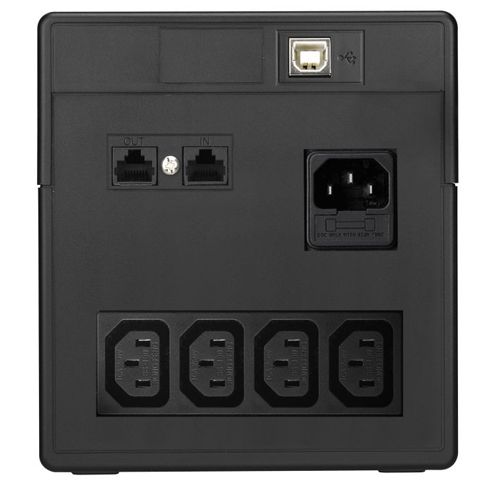 ИБП Mustek PowerMust 1260 LCD, 1200ВА/600Вт, черный