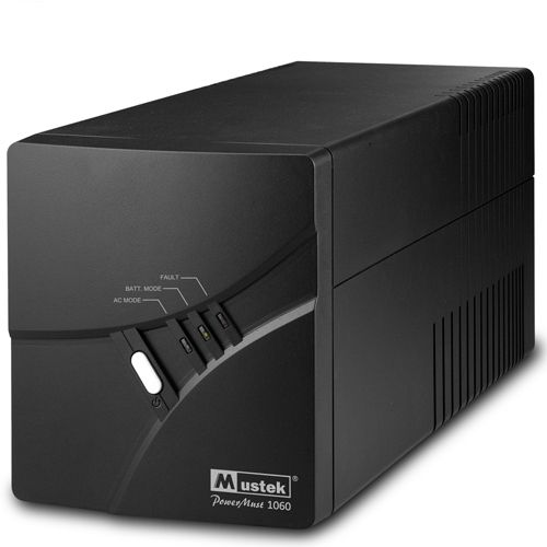 ИБП Mustek PowerMust 1060, AVR, USB, modem protection, 2+2 outlets, черный / Источники бесперебойного питания