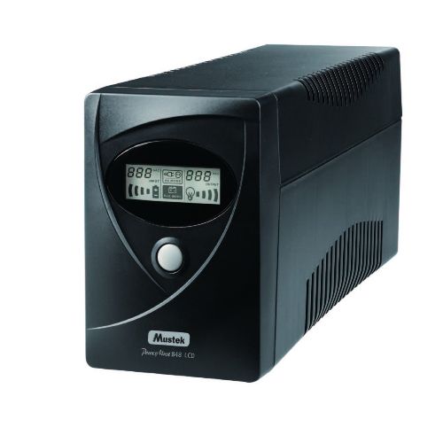ИБП Mustek PowerMust 636 LCD, AVR, RS-232 interface, 650ВА/360Вт, черный / Источники бесперебойного питания