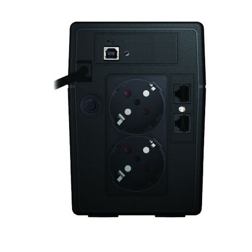 ИБП Mustek PowerMust 636 LCD, AVR, RS-232 interface, 650ВА/360Вт, черный / Источники бесперебойного питания №2