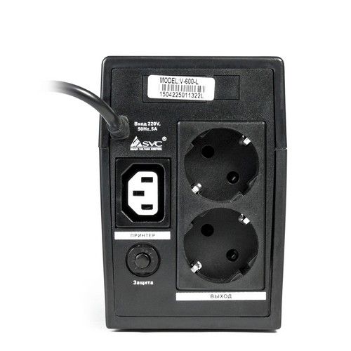 ИБП Powerex VI 650 LED, 650ВА/360Вт, черный / Источники бесперебойного питания №2