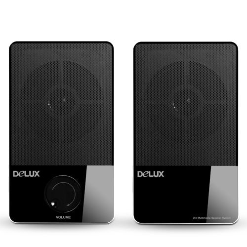 Акустическая система Delux DLS-2011UB, 1,6 Вт, MiniJack 3.5, USB, черная