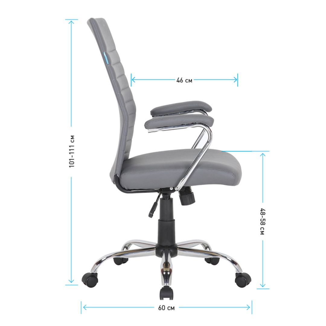 Кресло для руководителя Helmi HL-E42 "Express", экокожа, серое / Кресла для руководителей №6