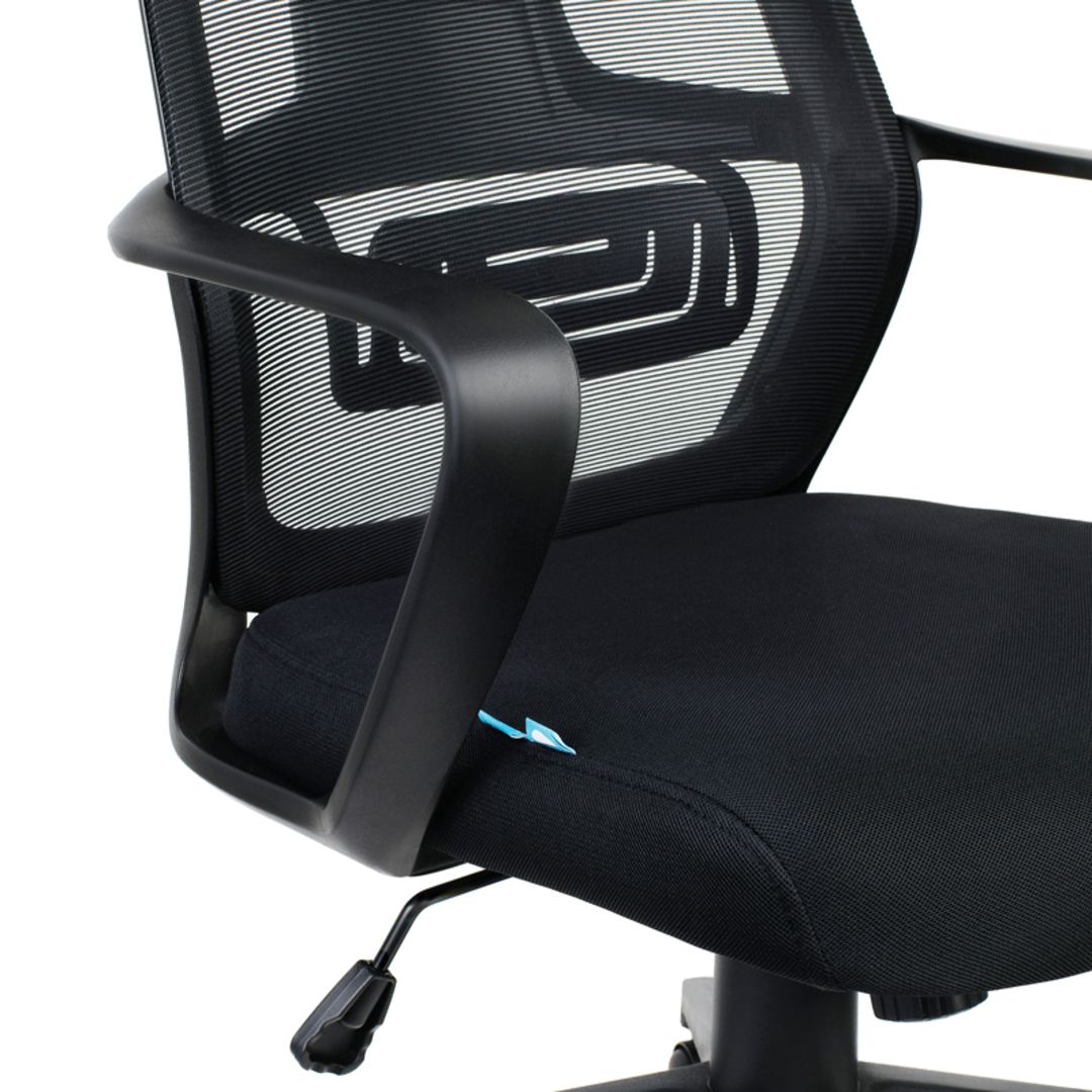 Кресло для руководителя Helmi HL-E37 "Wind", ткань/сетка, черное / Кресла для руководителей №6