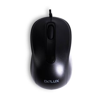Мышь проводная оптическая Delux DLM-109OUB, 3 кнопки, 1000 dpi, USB, черная / Мыши проводные