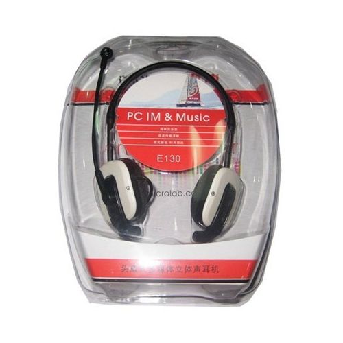 Гарнитура Microlab E130, воспроизводимые частоты 20-20000 Гц, черный/белый / Гарнитуралар №3