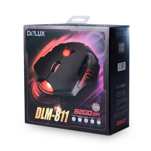 Мышь проводная лазерная Delux DLM-811, USB, 7 кнопок, 8200 dpi, черная / Мыши проводные №3 oe.kz Мышь проводная лазерная Delux DLM-811, USB, 7 кнопок, 8200 dpi, черная / Мыши проводные №3