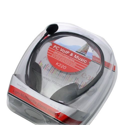 Гарнитура Microlab K220, диапозон частот 30-16000 Гц, черная / Гарнитуры №3