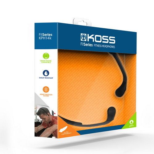 Наушники для спорта Koss KPH14k, воспроизводимые частоты 100 – 20.000 Гц, черный