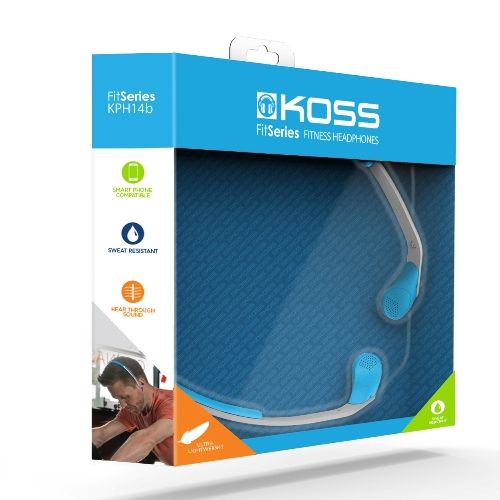 Наушники для спорта Koss KPH14b, диапозон частот 100-20000 Гц, синие / Наушники №2