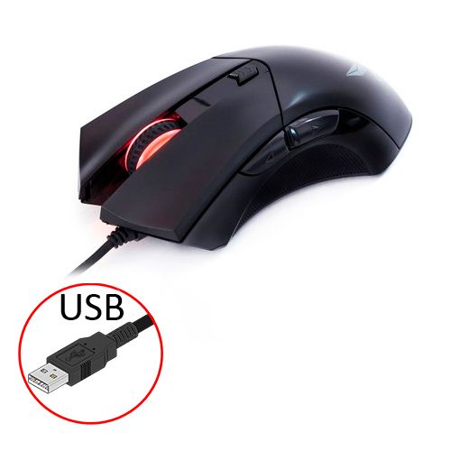 Мышь Delux DLM-553OUB, Optical, 600-1600 dpi, USB, black / Мыши проводные