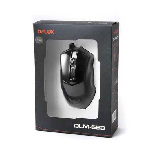 Мышь Delux DLM-553OUB, Optical, 600-1600 dpi, USB, black / Мыши проводные №2