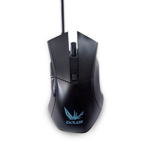 Мышь Delux DLM-553OUB, Optical, 600-1600 dpi, USB, black / Мыши проводные №3
