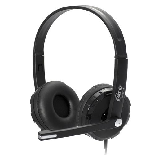 Гарнитура Ritmix RH-517M, частотный диапазон 20 - 20000 Гц, черный / Гарнитуры