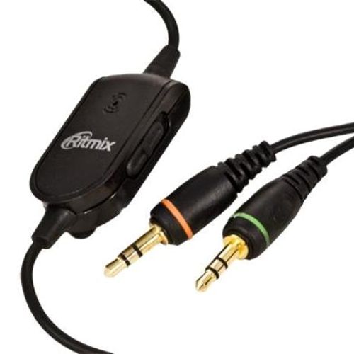 Гарнитура Ritmix RH-517M, частотный диапазон 20 - 20000 Гц, черный / Гарнитуры №3