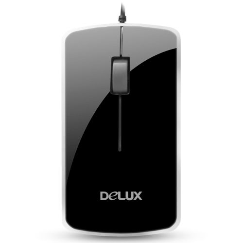 Мышь проводная оптическая Delux DLM-125OUB, USB, 3 кнопки, 1000 dpi, черная / Мыши проводные №2