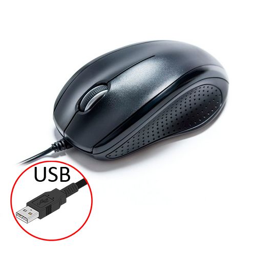 Мышь проводная оптическая Delux DLM-396OUB, USB, 3 кнопки, 1000 dpi, черная / Мыши проводные