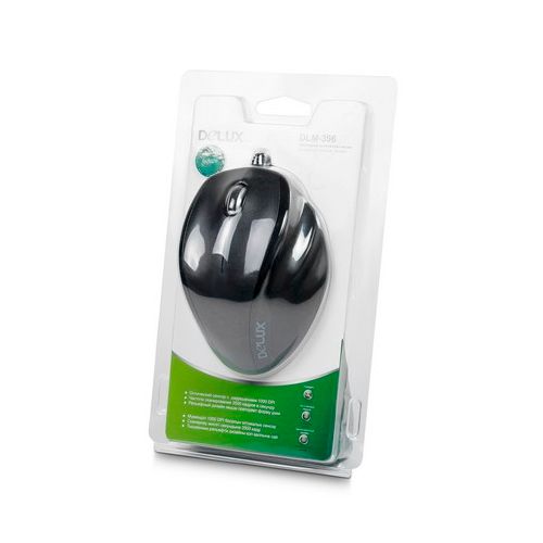 Мышь проводная оптическая Delux DLM-396OUB, USB, 3 кнопки, 1000 dpi, черная / Мыши проводные №2