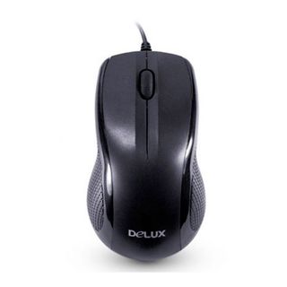 Мышь проводная оптическая Delux DLM-388OUB, 3 кнопки, 800 dpi, USB, черная / Мыши проводные