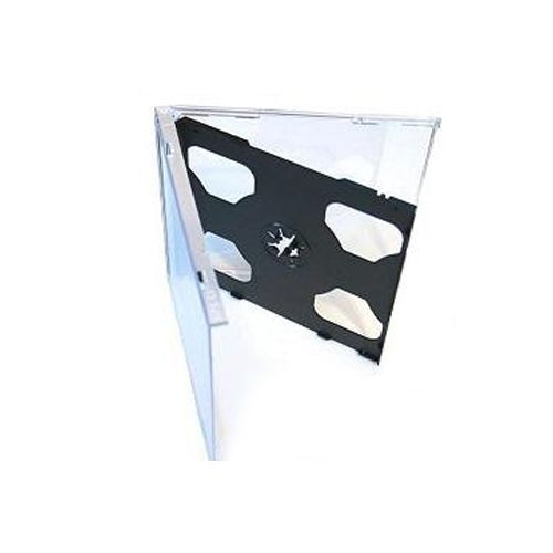 Пластиковый бокс для диска 2 CD-R, черная серединка, цена за штуку / Диски CD/DVD