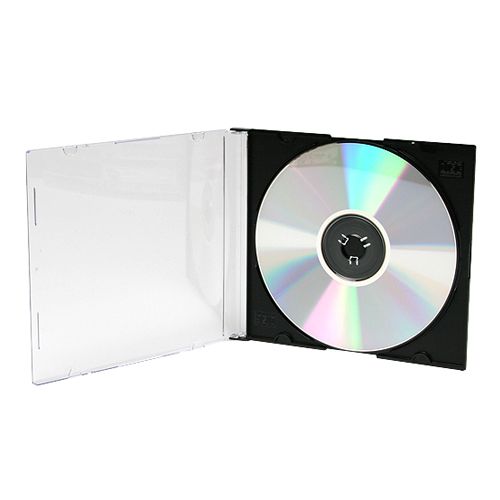 Пластиковый бокс для диска 2 CD-R, черная серединка, цена за штуку / Диски CD/DVD №2