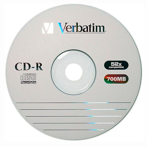 Купить Диск CD-R "Verbatim", 700 Mb, 52x, 80 min, Cake Box, цена за ...