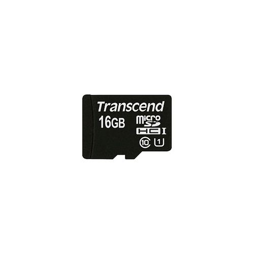 Карта памяти 16 Gb, Transcend, micro SDHC, UHS-1 10 класс скорости, без адаптера / Карты памяти