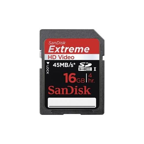 Карта памяти 16 Gb, SanDisk Extreme HD Video, SDHC, UHS-1 10 класс скорости / Жад карталары