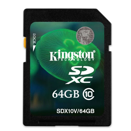 Карта памяти 64 Gb, Kingston, SDXC, UHS-1 10 класс скорости / Карты памяти