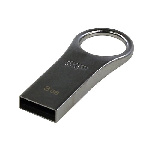 USB-флешка 8 Gb, Silicon Power "Firma F80", USB 2.0, серебристый