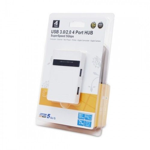 Расширитель USB, Deluxe, EV-HUB3001, 4 порта, USB 3.0 Hi-Speed, дополнительное питание, белый / Веб-камеры №2