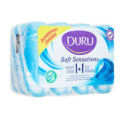Мыло туалетное Duru "Морские минералы", 4*90 гр / Мыло кусковое