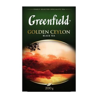 Чай Greenfield Golden Ceylon, черный, 200 гр, листовой / Чай листовой