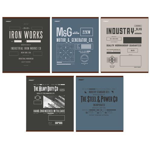 Тетрадь 48 листов, А5 формат, Proff "Industry", в клетку, на скобе / Тетради