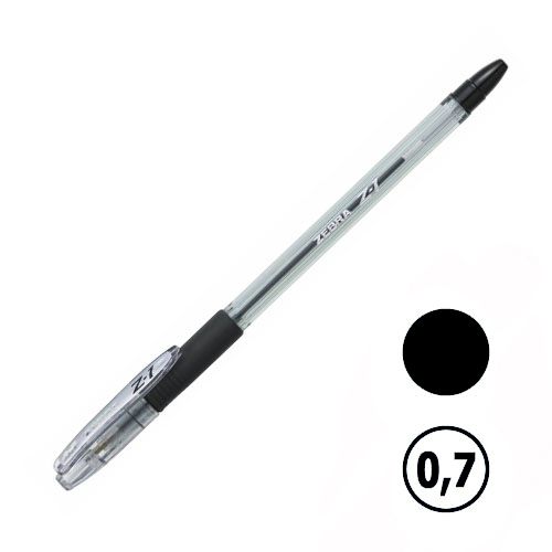 Ручка шариковая Zebra Z-1, 0,7 мм, черная / Ручки шариковые неавтоматические
