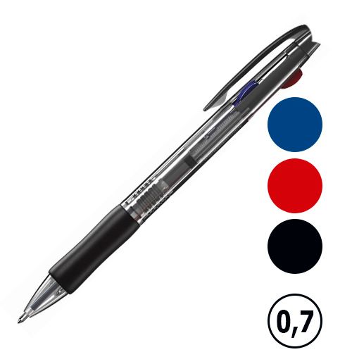 Ручка шариковая Erich Krause Multicolor, 0,7 мм, 3 цвета / Ручки шариковые неавтоматические