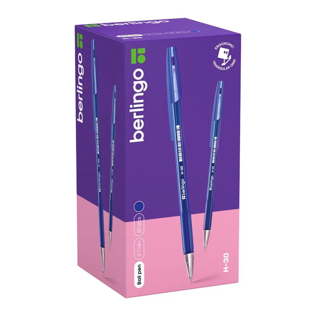 Шарлы қалам Berlingo "H-30", 0,7 мм, көк, баға бір дана үшін / Автоматты емес шарлы қаламдар №3