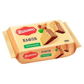 Вафли Яшкино "Ореховые", 200 гр / Печенье, вафли, крекеры