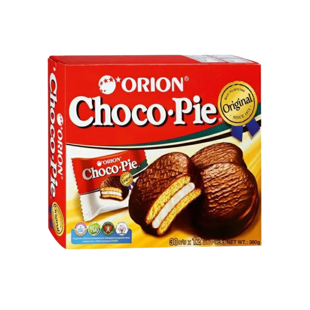 Бисквит Orion "Choco-Pie", 360 гр, қорапта 12 дана / Бисквиттер, круассандар, маффиндер