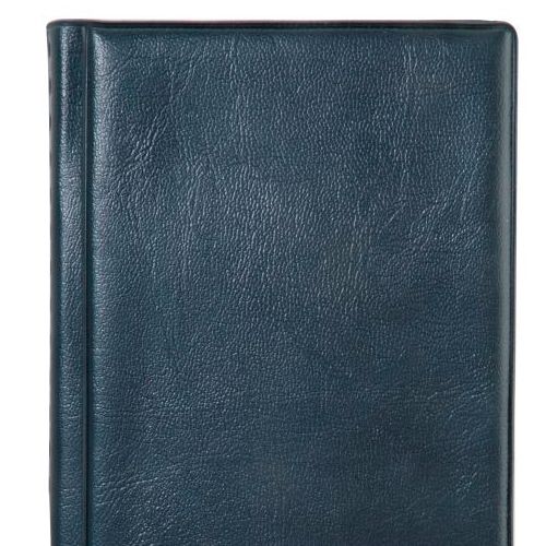 Визитница 4-х рядная Erich Krause на 128 визиток, 120*245 мм, гладкая кожа, черная / Визитницы настольные №2