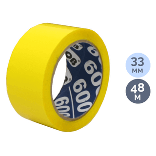 Разметочная лента, ширина ленты 48 мм, длина намотки 33 м, желтая / Монтажные и специальные ленты