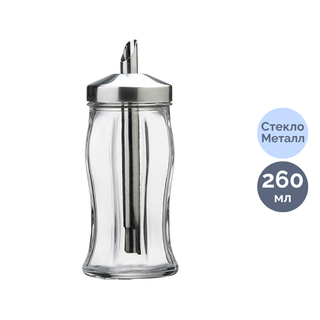 Мөлшерлегіші бар қант салғыш Pasabahce, "Black&White", 260 мл, шыны/металл / Асхана ыдыстары oe.kz Мөлшерлегіші бар қант салғыш Pasabahce, "Black&White", 260 мл, шыны/металл / Асхана ыдыстары