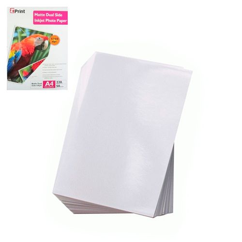 Фотобумага EZ PRINT, A4 формат, 220 г/м2, 50 листов, матовая / Фотобумага